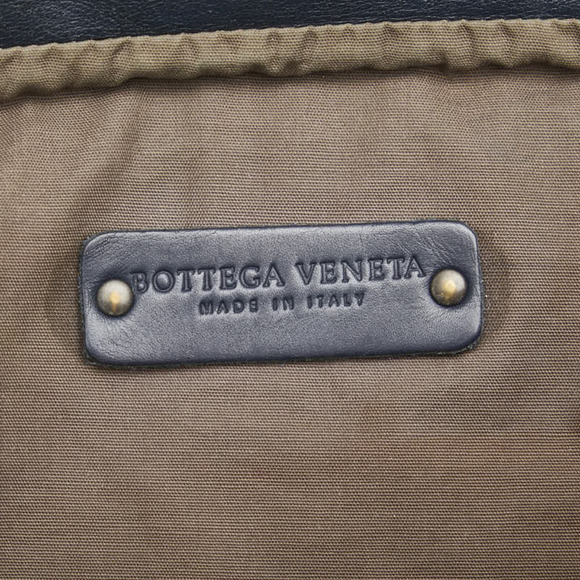 BOTTEGA VENETA Blue Leather Intrecciato Shoulder Bag - Picture 11 of 13